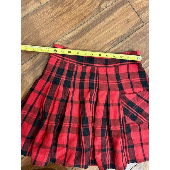 Free People Plaid Mini Skirt size 0 - Picture 4 of 7